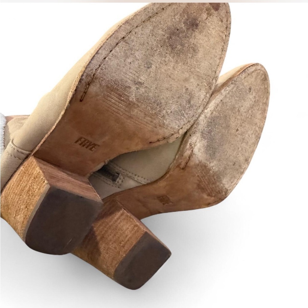 Frye Beige Leather Ankle Booties - Picture 5 of 5